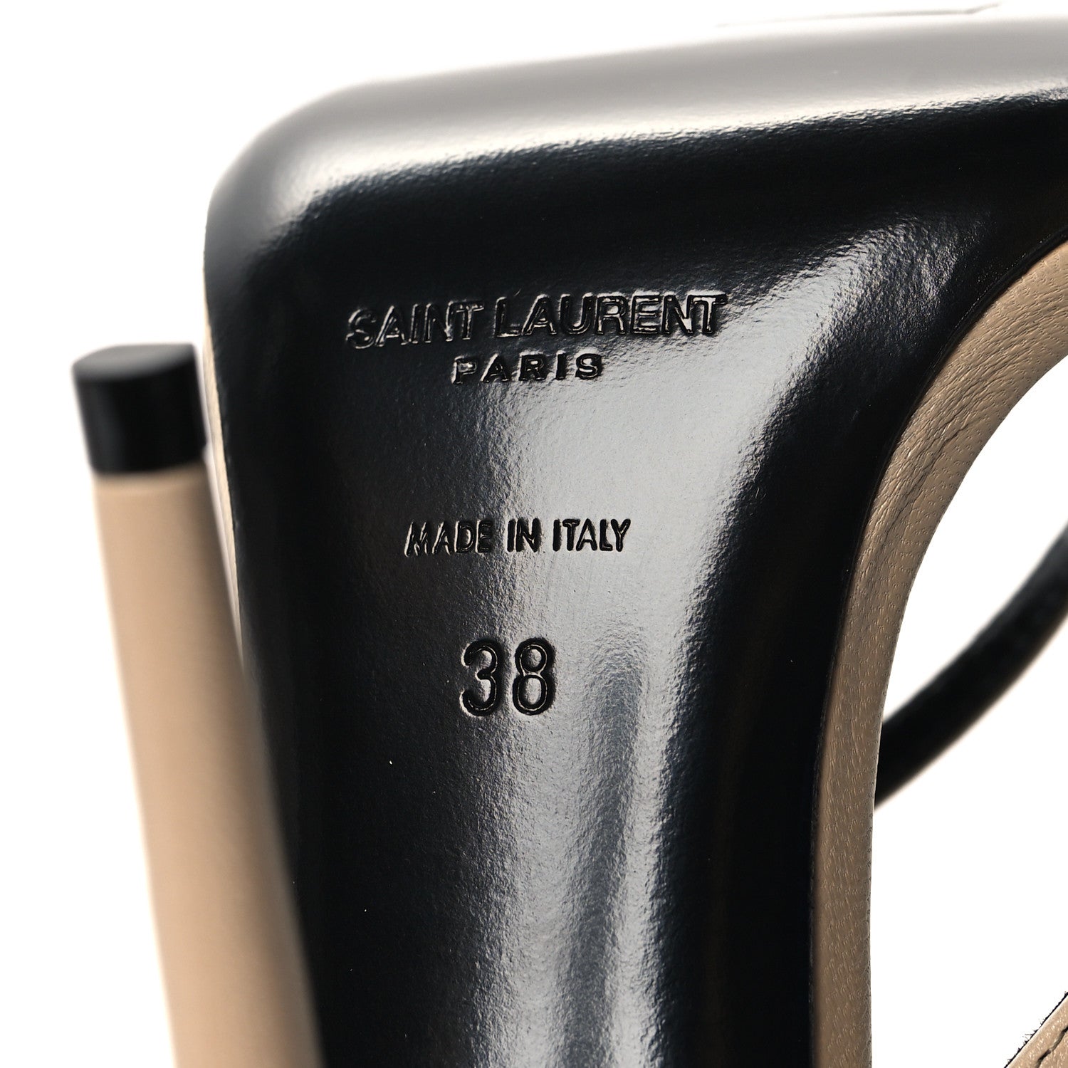 Saint Laurent Calfskin Nadja 105 Ankle Strap Sandals 38 Trench 6 of 8