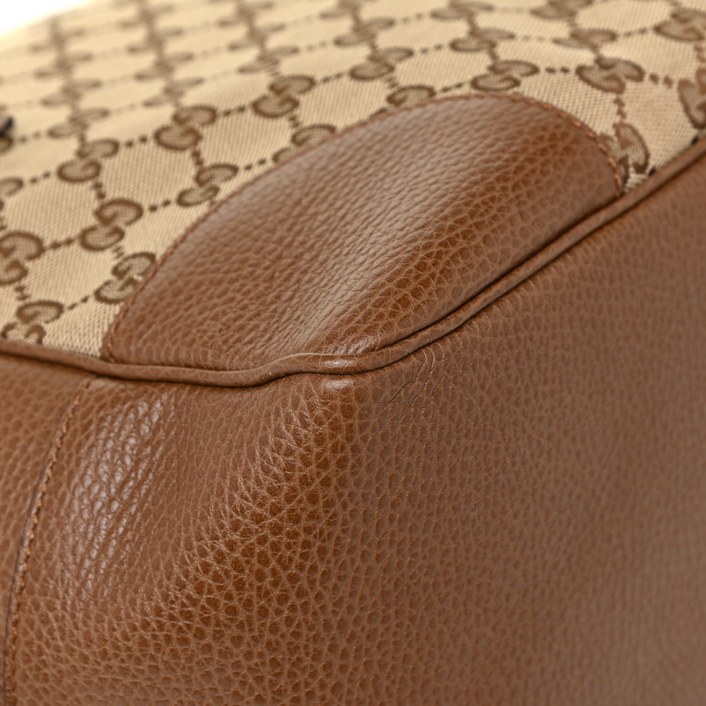 Monogram Medium Bree Zippered Tote Beige Tabacco