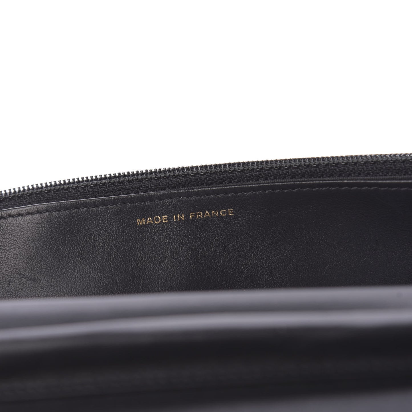 Calfskin Quilted Chain Around Boy Wallet On Chain WOC Black