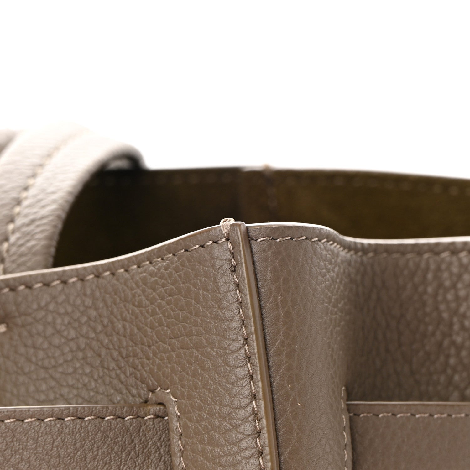 Celine Soft Grained Calfskin Small Belt Cabas Phantom Taupe 12 of 13