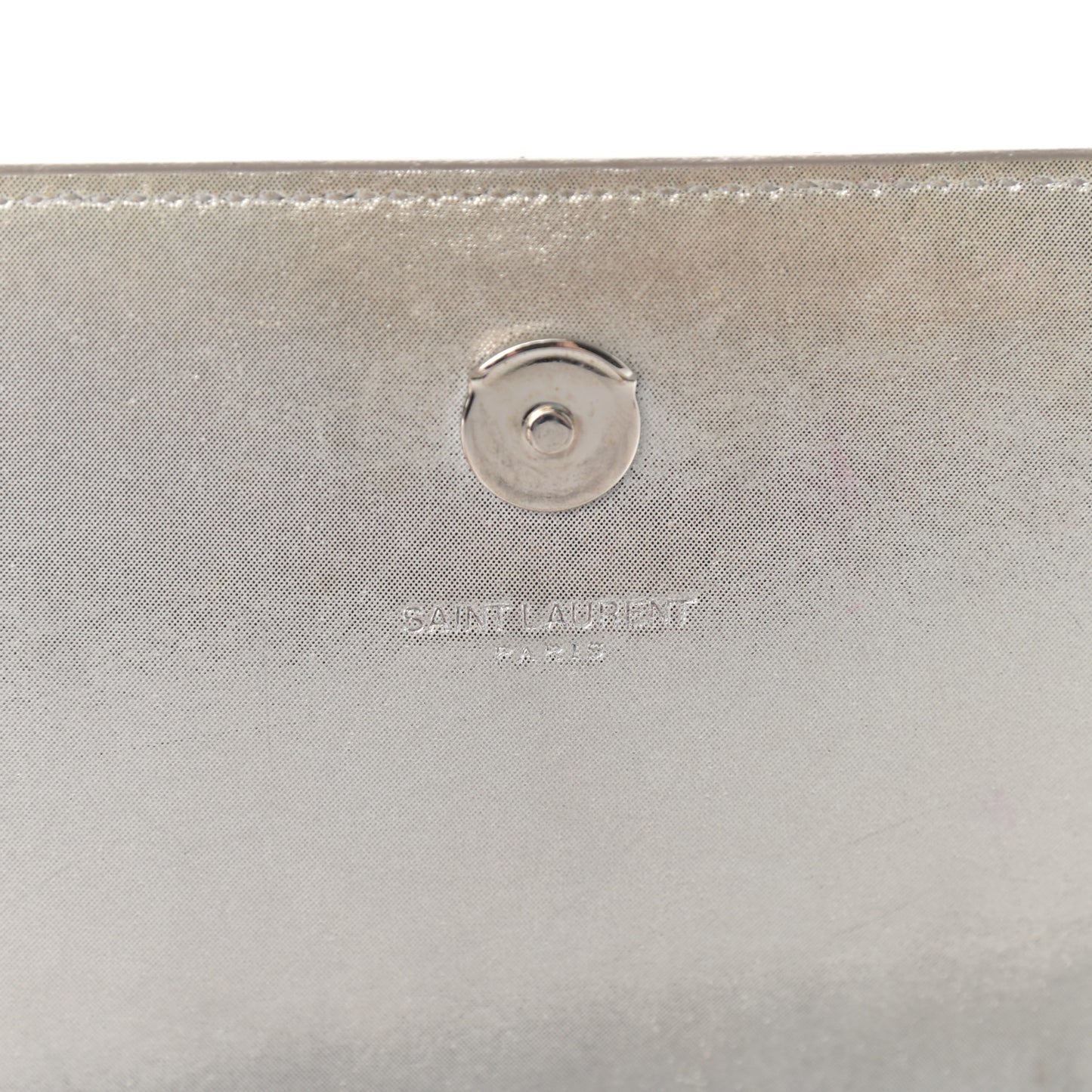 Metallic Fabric Medium Monogram Kate Satchel Silver