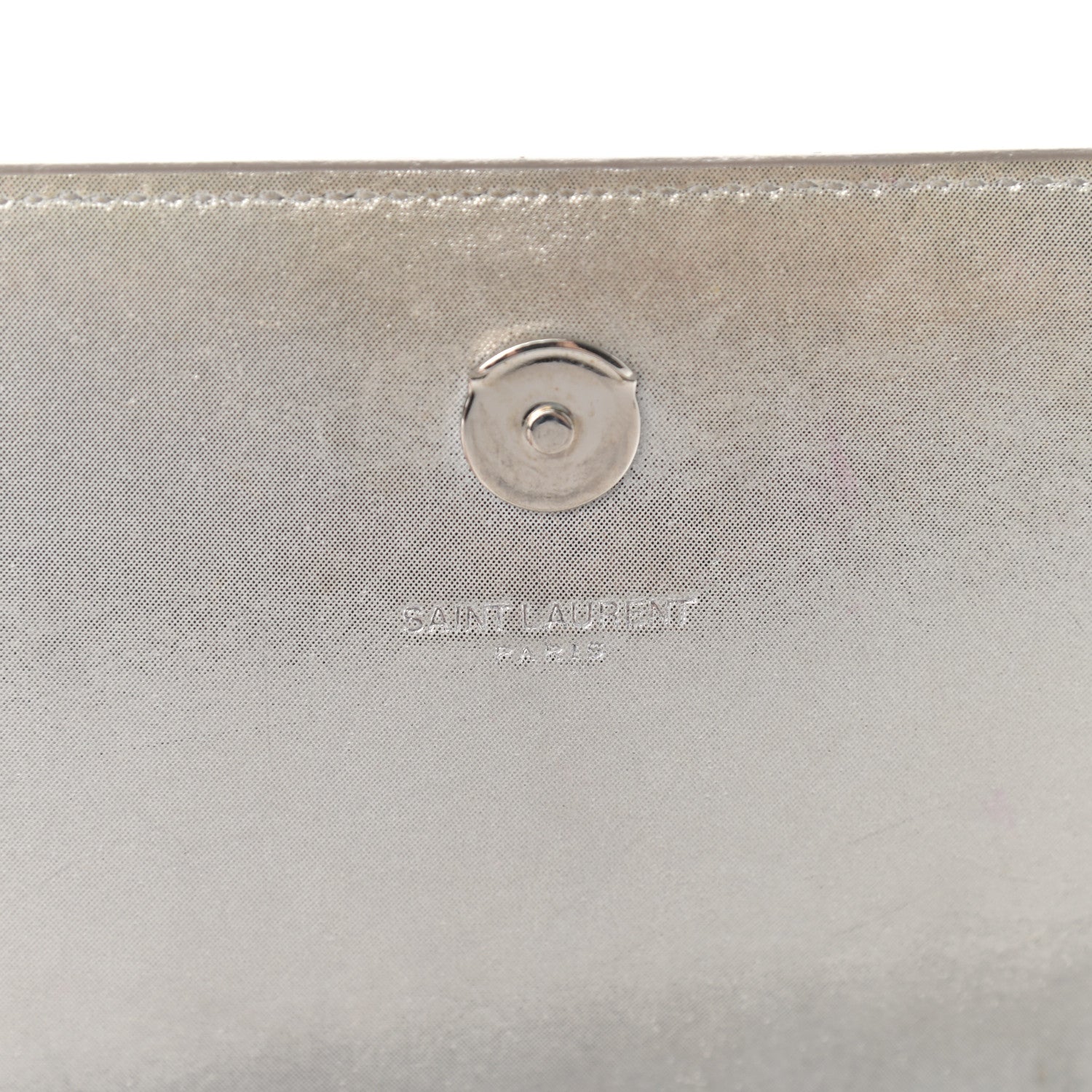 Saint Laurent Metallic Fabric Medium Monogram Kate Satchel Silver 7 of 10