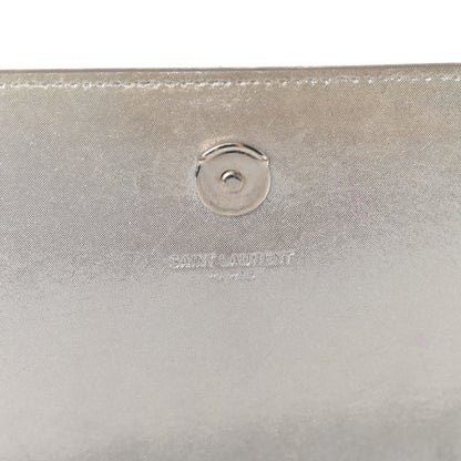 Saint Laurent Metallic Fabric Medium Monogram Kate Satchel Silver 7 of 10