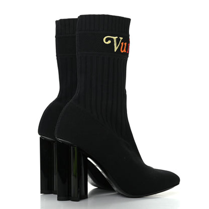 Louis Vuitton Stretch Fabric New Wave Silhouette Ankle Boots 36.5 Black 4 of 8