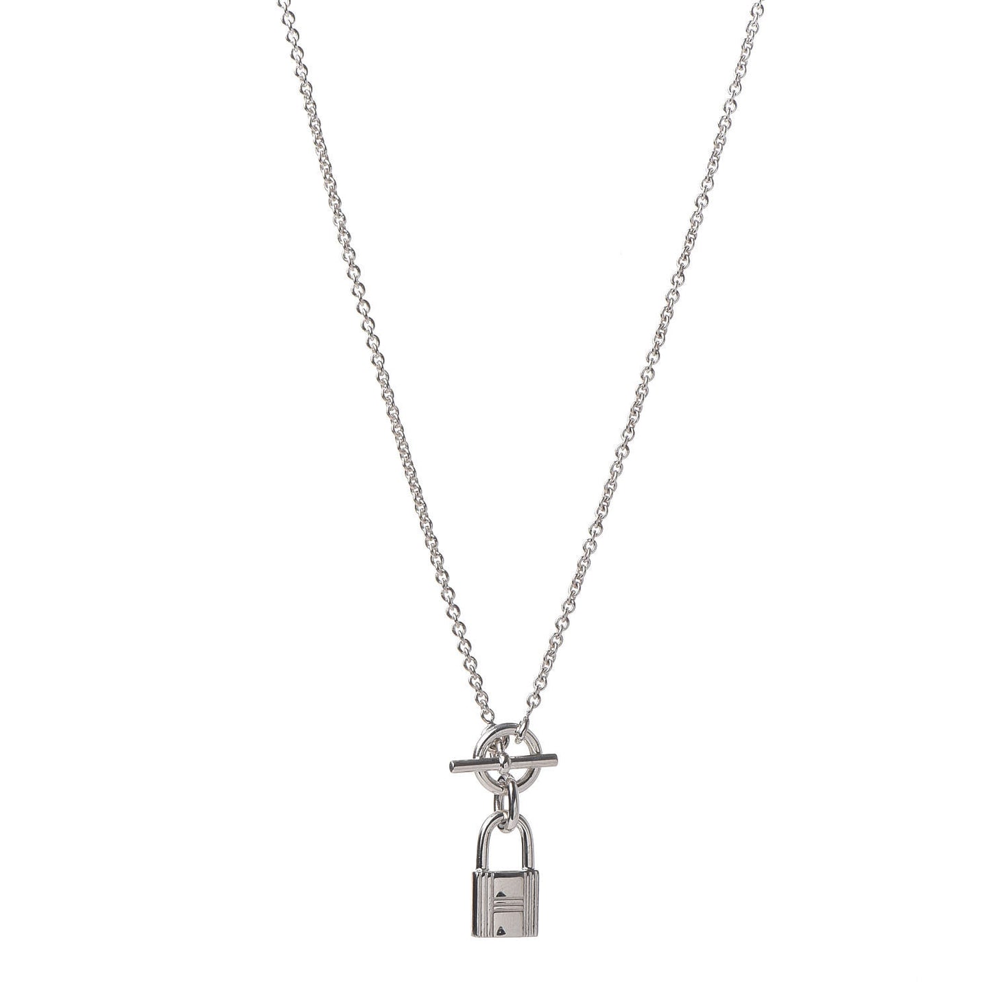 Sterling Silver Cadenas Kelly Lock Pendant Necklace