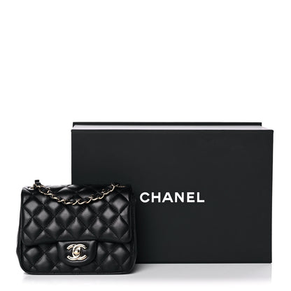 Chanel Lambskin Quilted Mini Square Flap Black 13 of 13