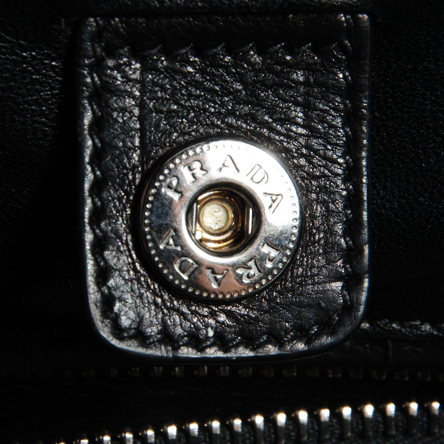 Glace Calf Twin Pocket Tote Nero Black