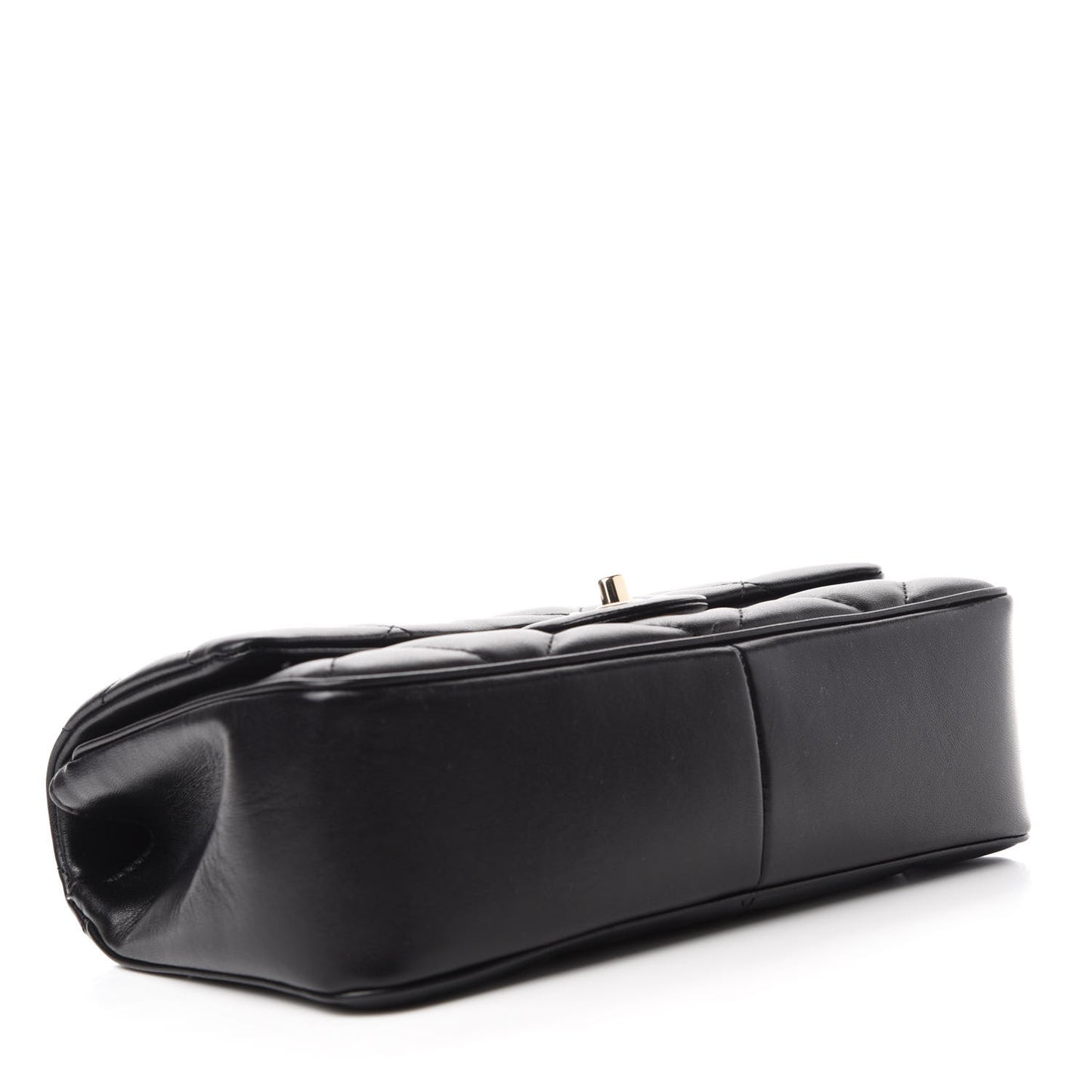 Lambskin Quilted Easy Carry Flap Black