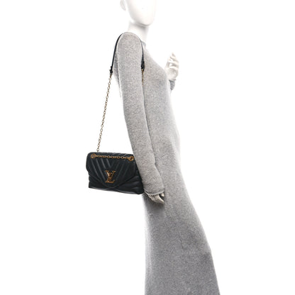 Louis Vuitton Calfskin LV New Wave Chain Bag Black 2 of 11