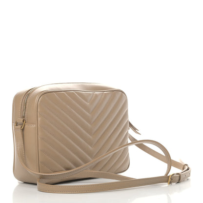 Saint Laurent Calfskin Matelasse Monogram Lou Camera Bag Dark Beige 2 of 4