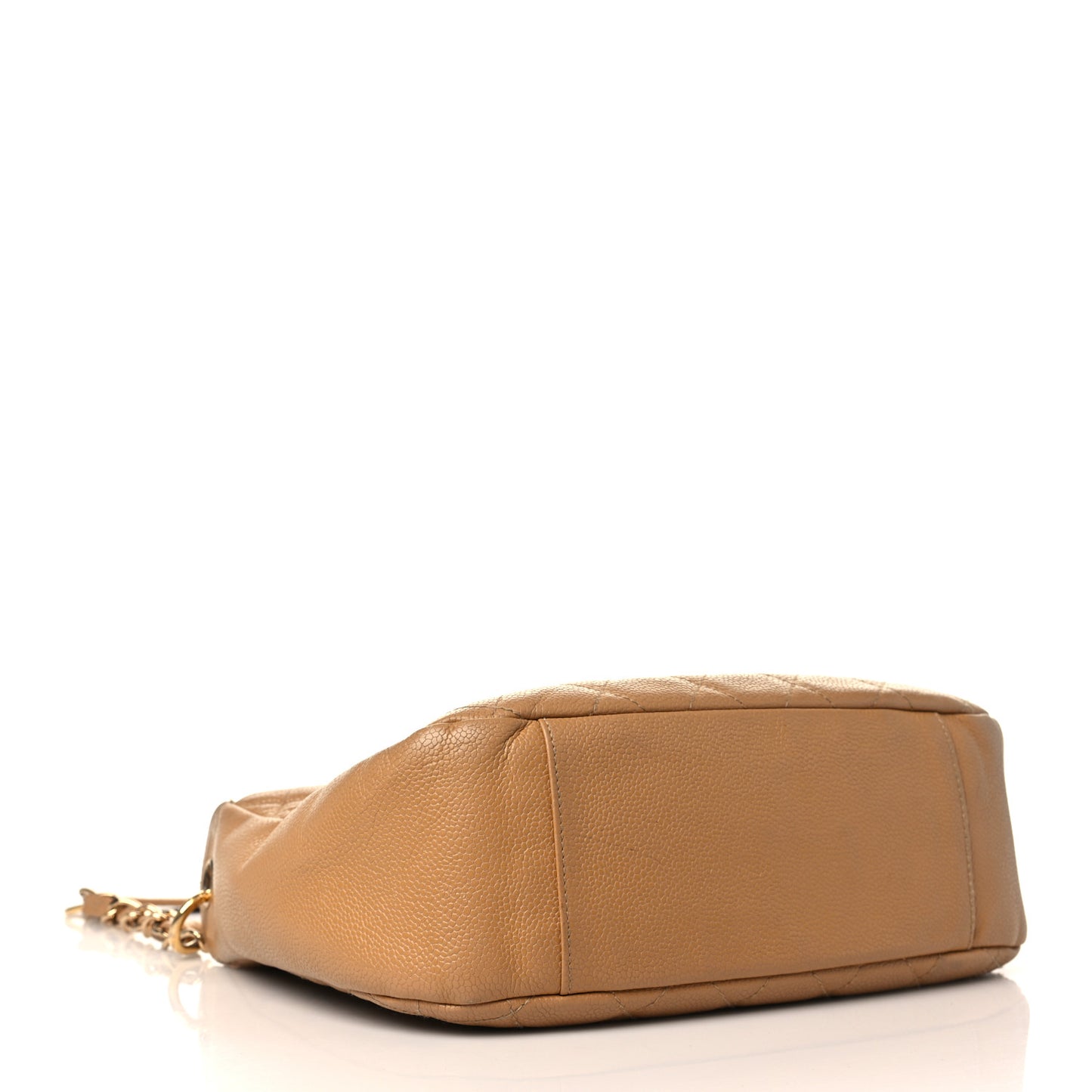 Caviar Quilted Timeless CC Shoulder Bag Beige