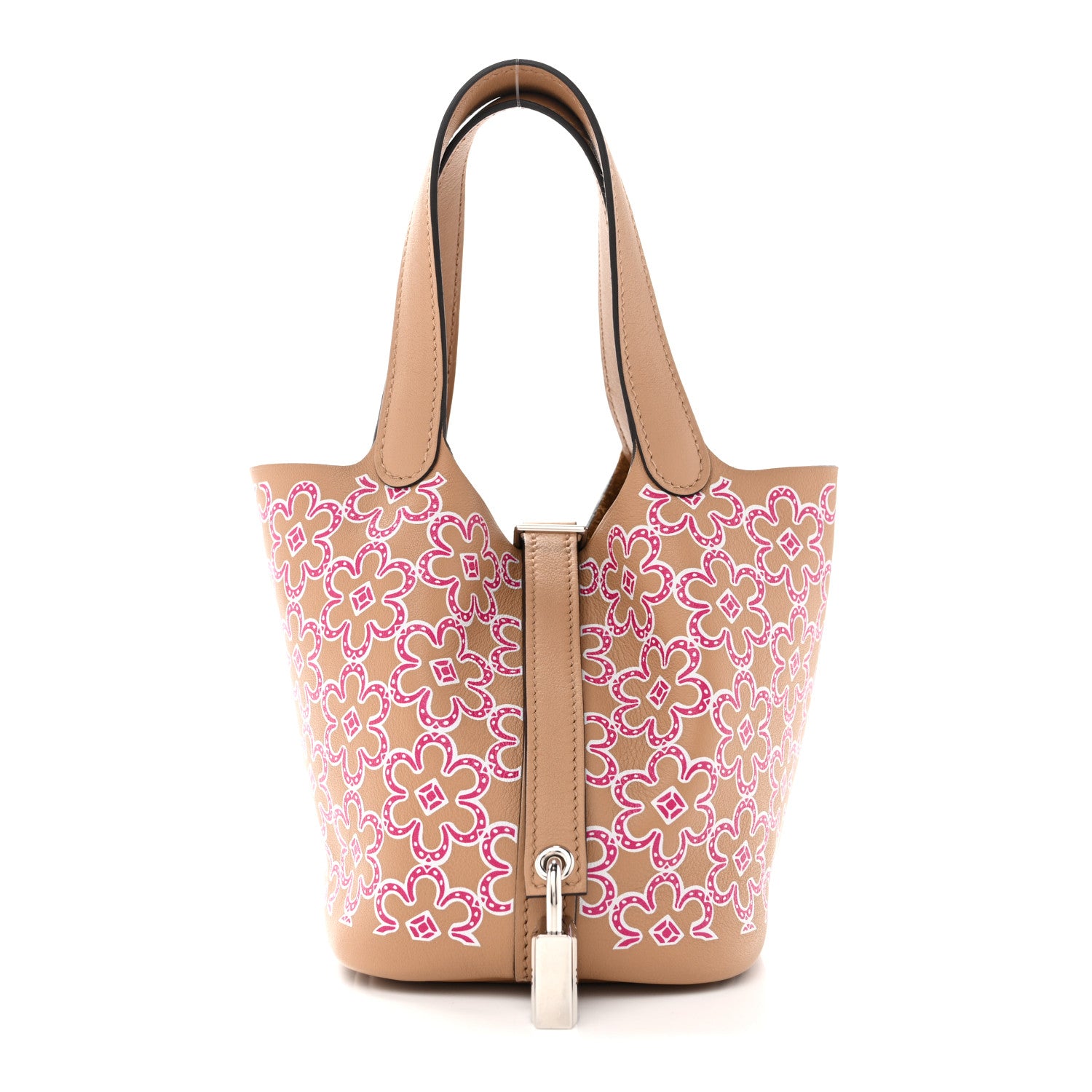 Hermes Swift Micro Lucky Daisy Picotin Lock Chai Rose White 1 of 10