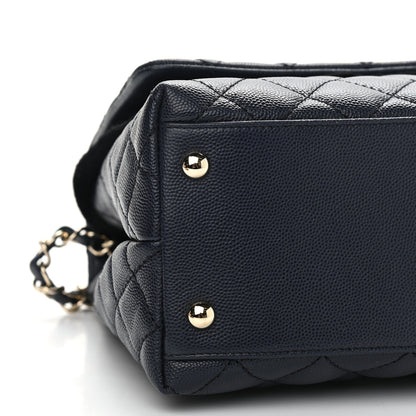 Chanel Caviar Quilted Small Coco Handle Flap Navy 9 of 11