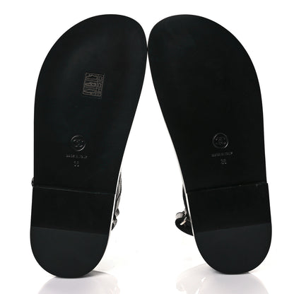 Chanel Grained Calfskin Velcro Dad Sandals 36 Black 13 of 24