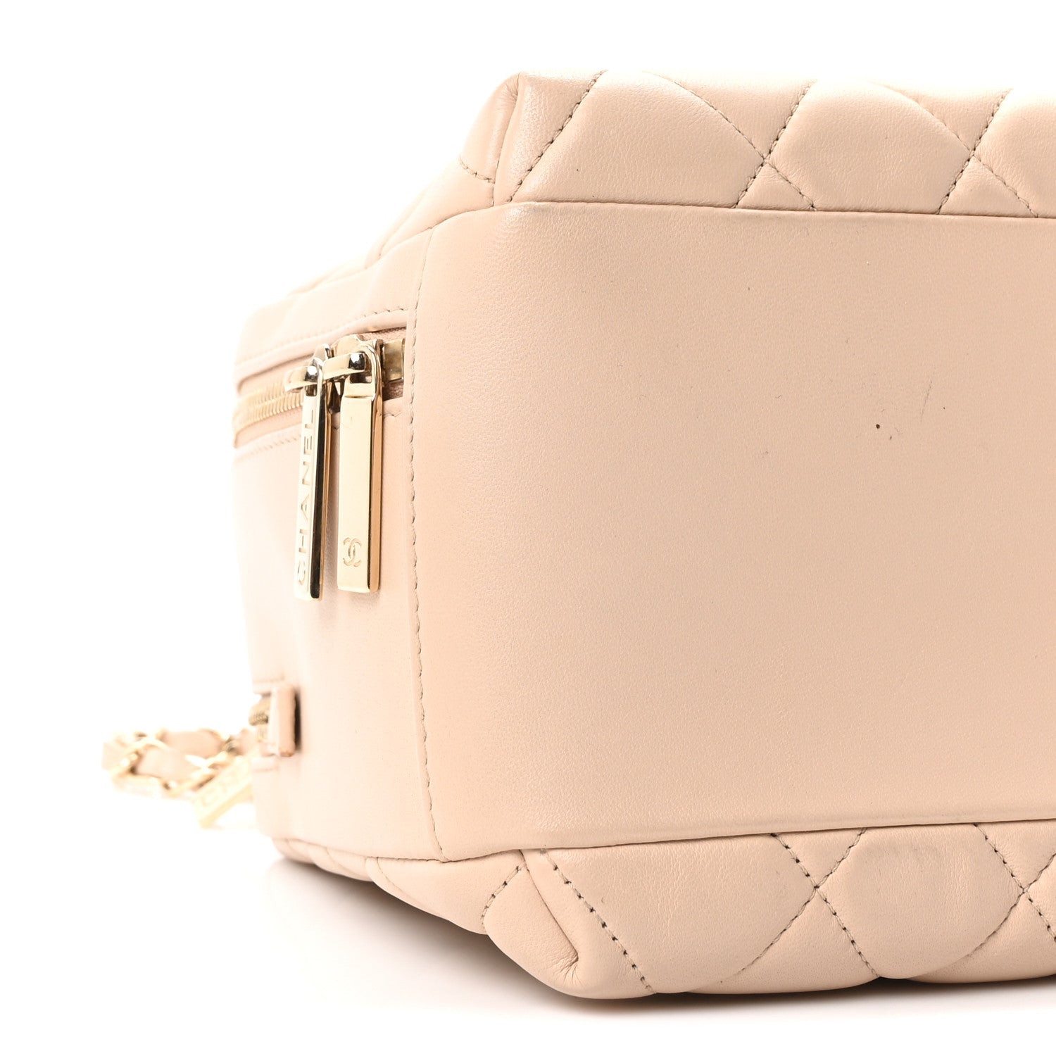 Chanel Lambskin Quilted Medium Trendy CC Bowling Bag Beige 9 of 10