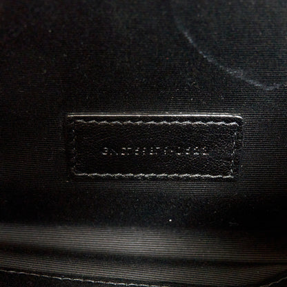 Saint Laurent Lambskin Carre Quilted Cassandre Pouch Clutch Black 7 of 9