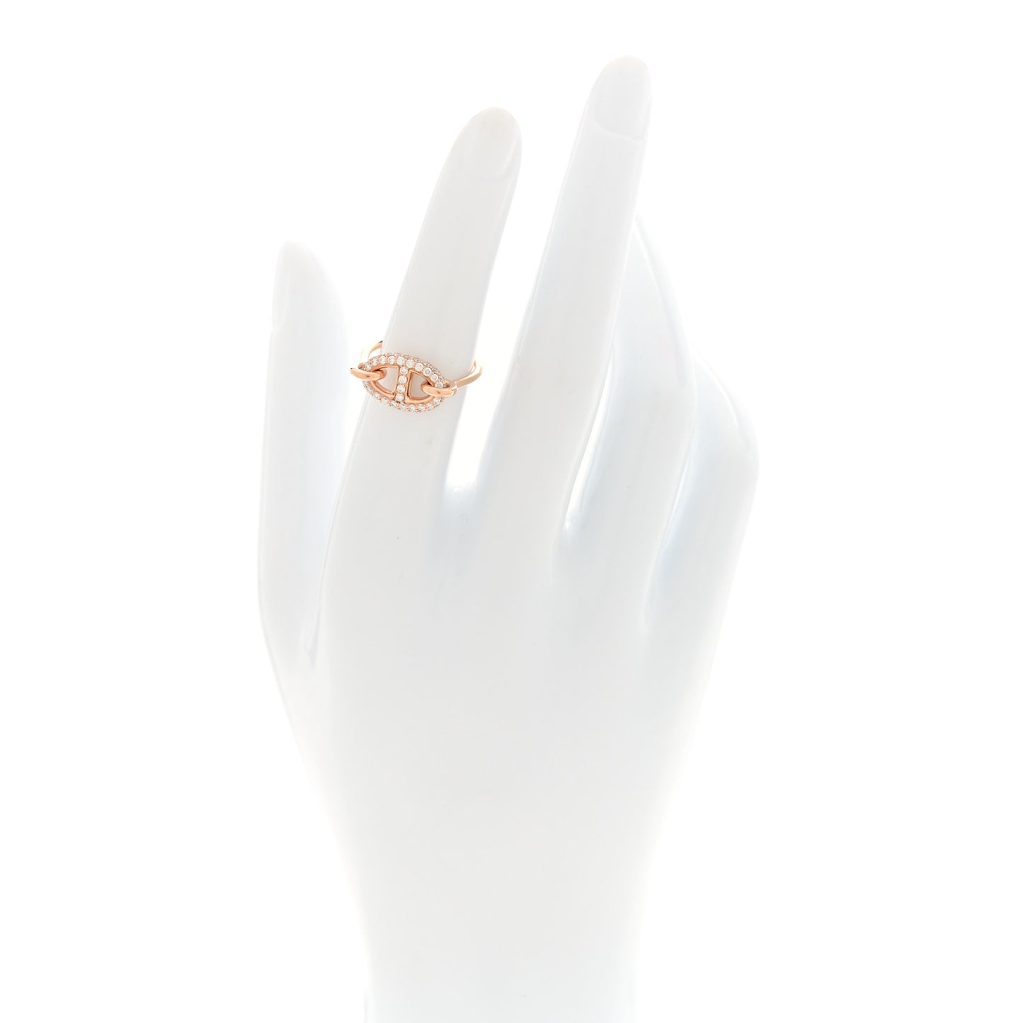 18K Rose Gold Diamond Farandole Ring 50 5.25