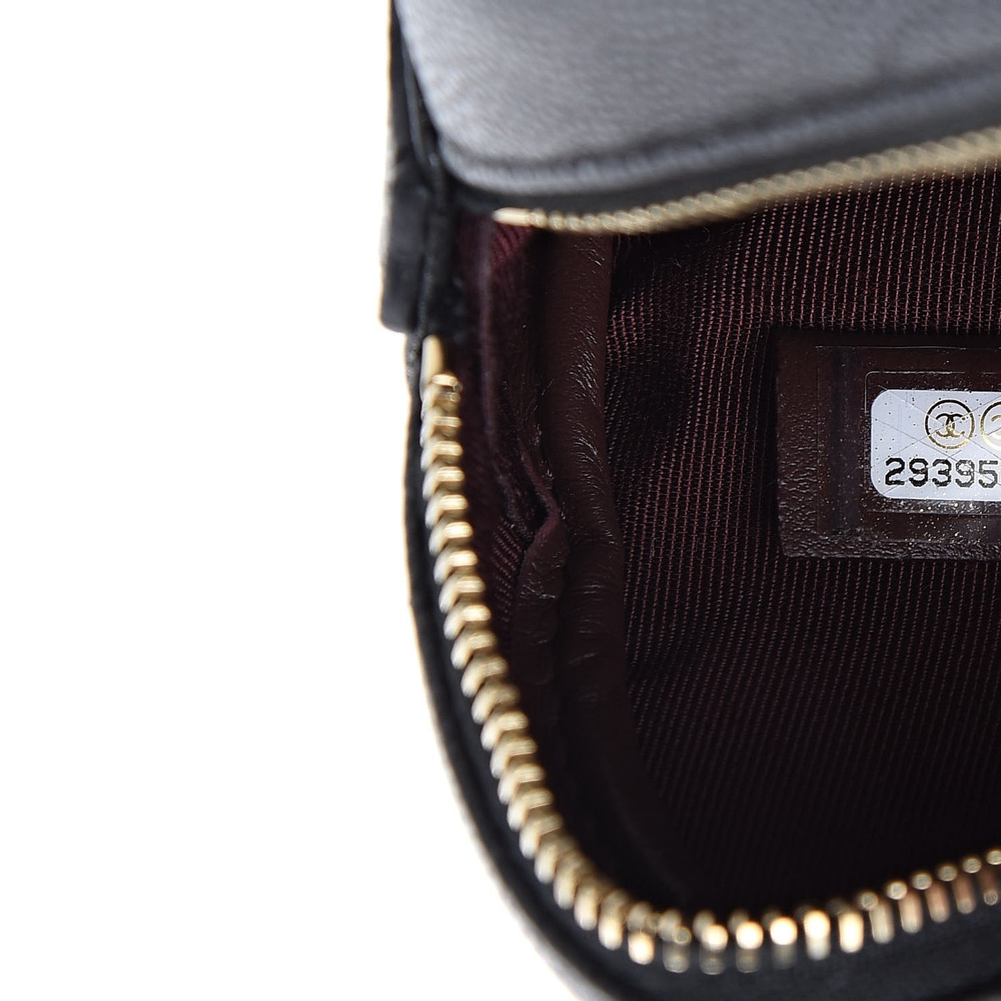 Caviar Quilted Double Zip Pouch Black