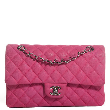 Chanel Iridescent Caviar Quilted Medium Double Flap Pink 1 of 9