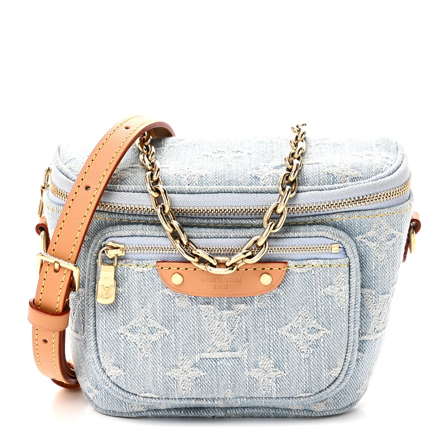 Monogram Denim Mini Bumbag Sky Blue