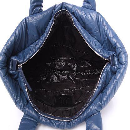 Chanel Nylon Quilted Large Coco Cocoon Tote Blue 4 of 9