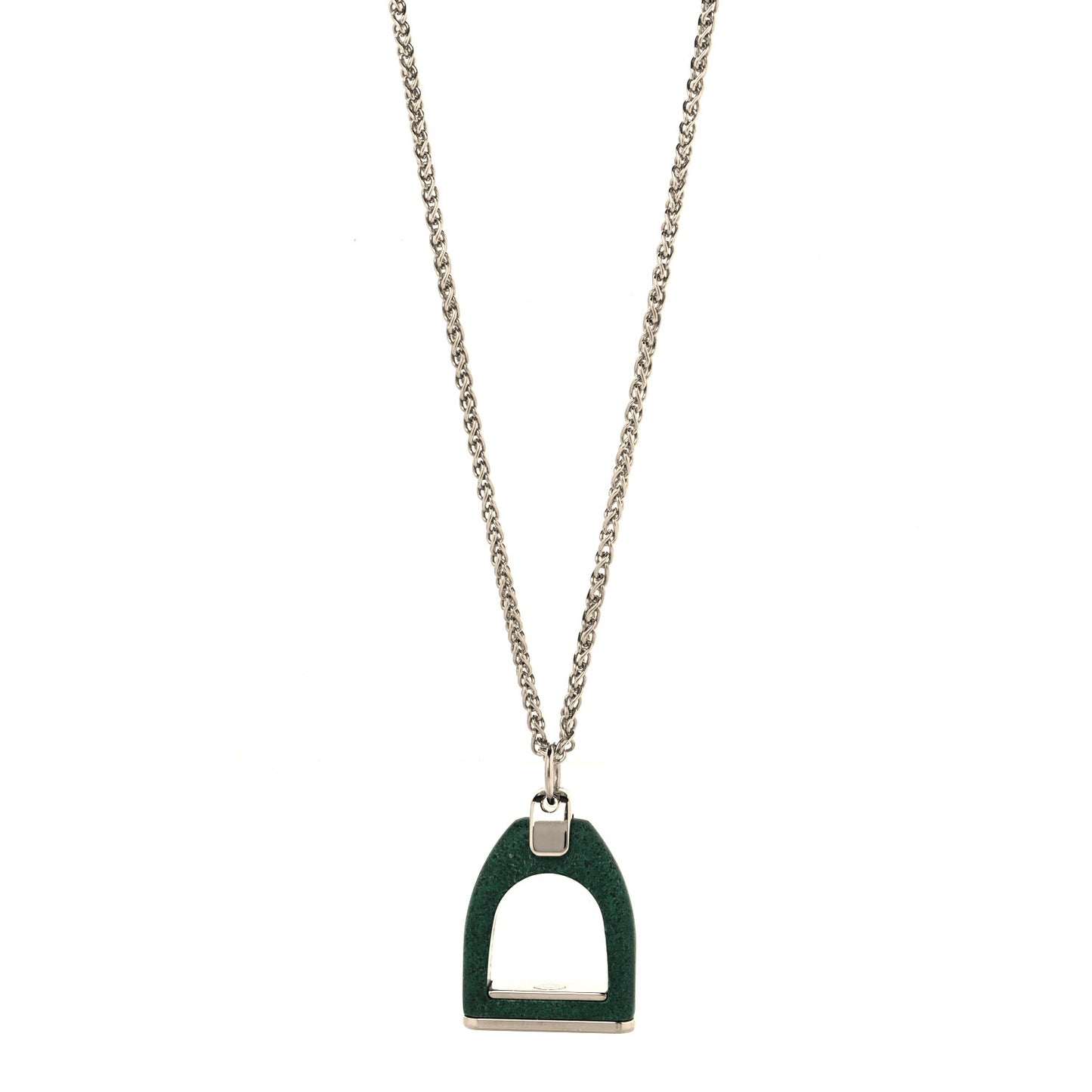 Etrier Vulcanium Necklace Silver Green