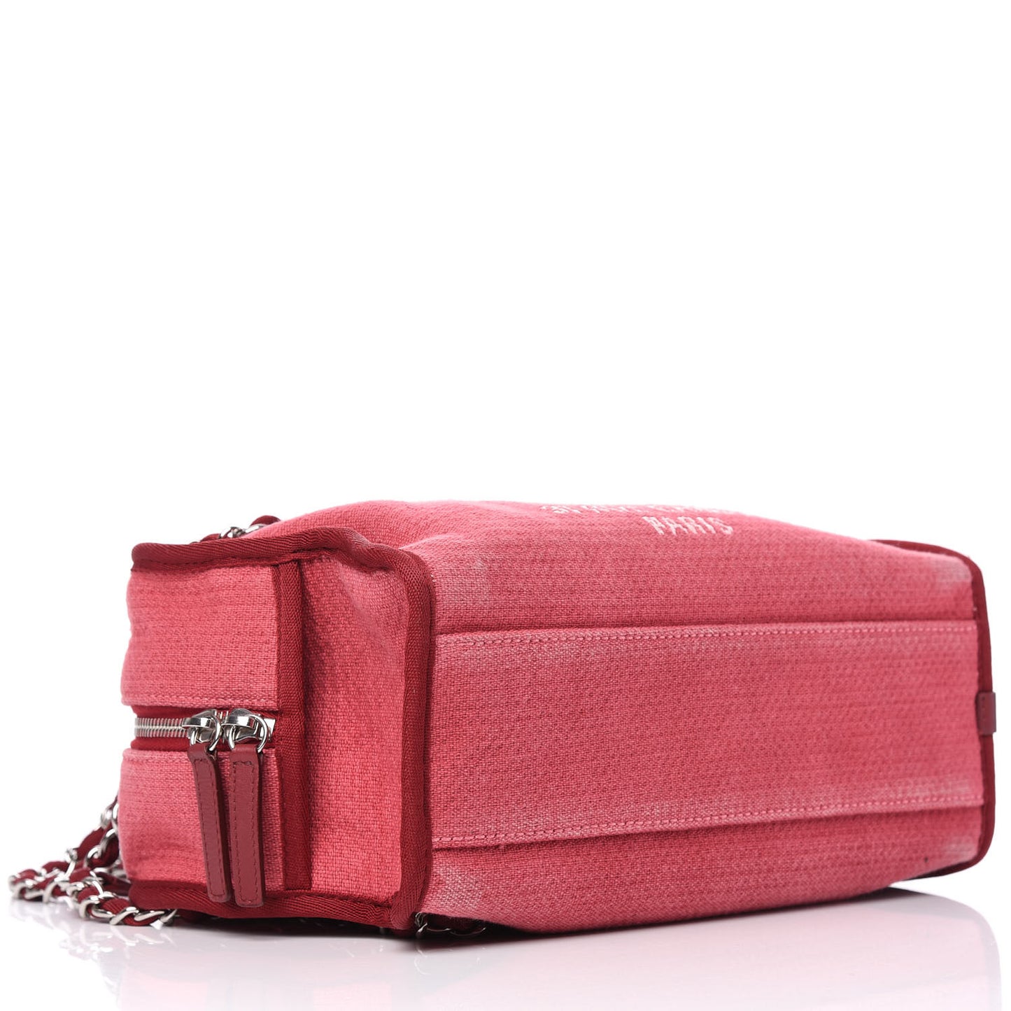 Canvas Deauville Small Bowling Bag Dark Pink