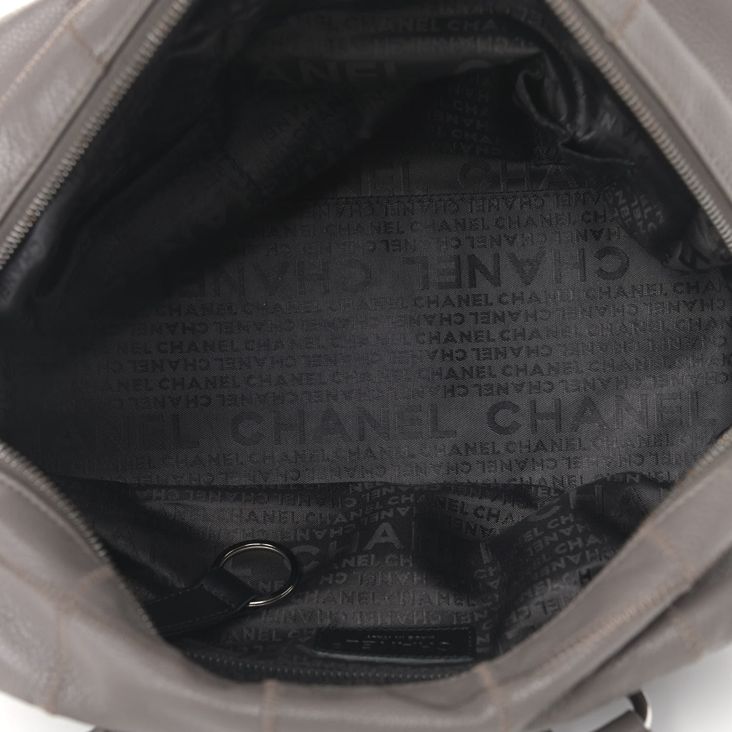 Chanel Caviar Square Stitched Bowler Grey 5 of 10
