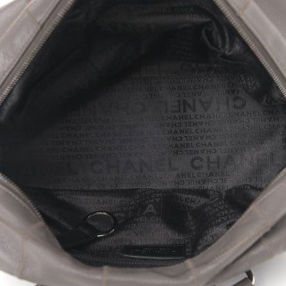 Chanel Caviar Square Stitched Bowler Grey 5 of 10