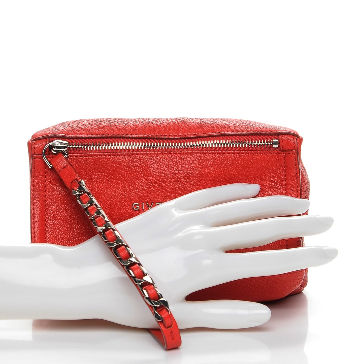 Sugar Goatskin Pandora Wristlet Medium Red