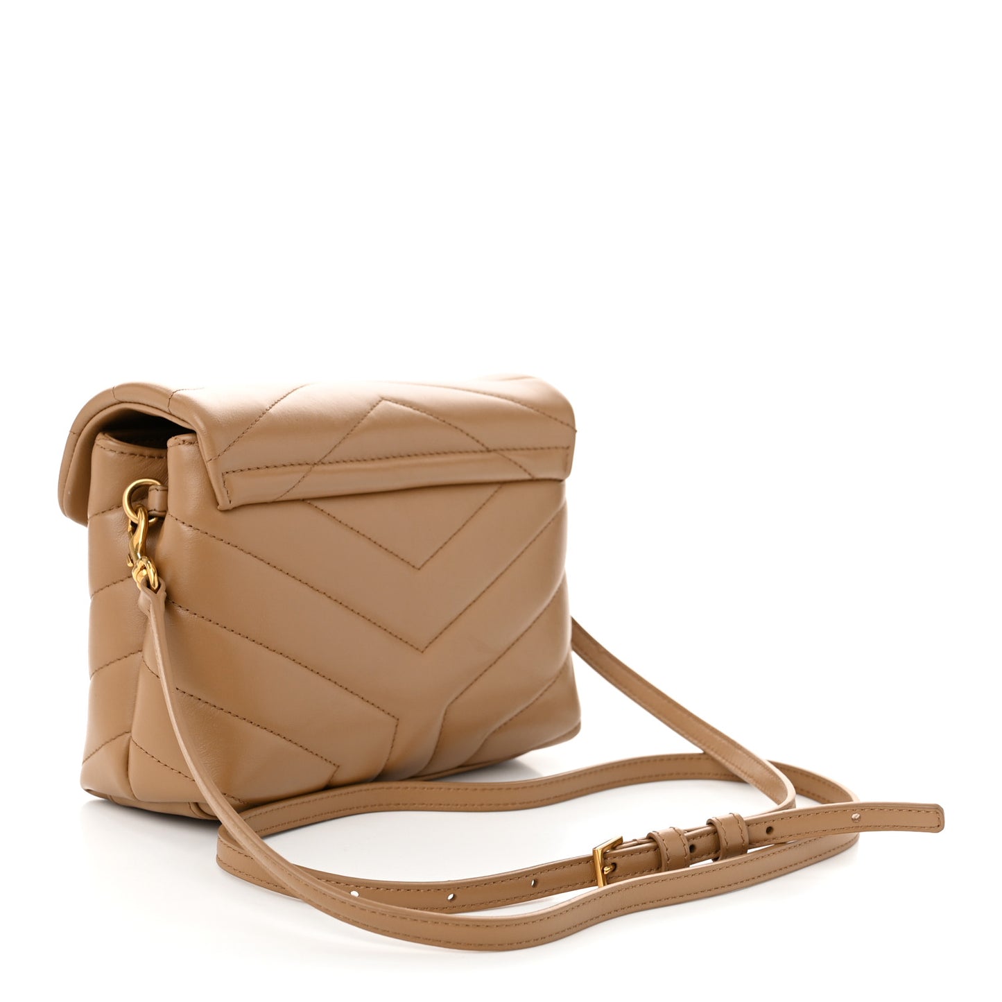 Calfskin Y Quilted Monogram Toy Loulou Crossbody Bag Latte