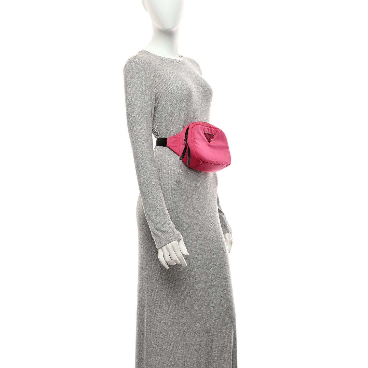 Tessuto Nylon Soft Padded Belt Bag Fuxia