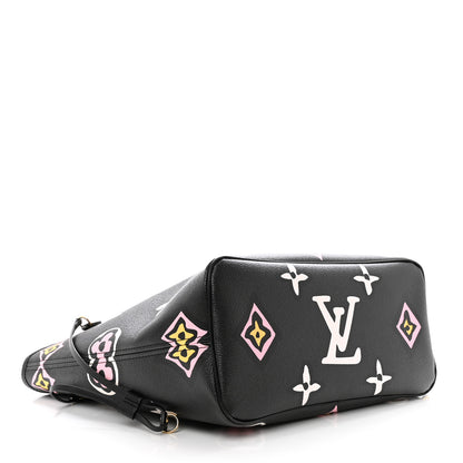 Louis Vuitton Monogram Giant Wild at Heart Neverfull MM Black 5 of 9