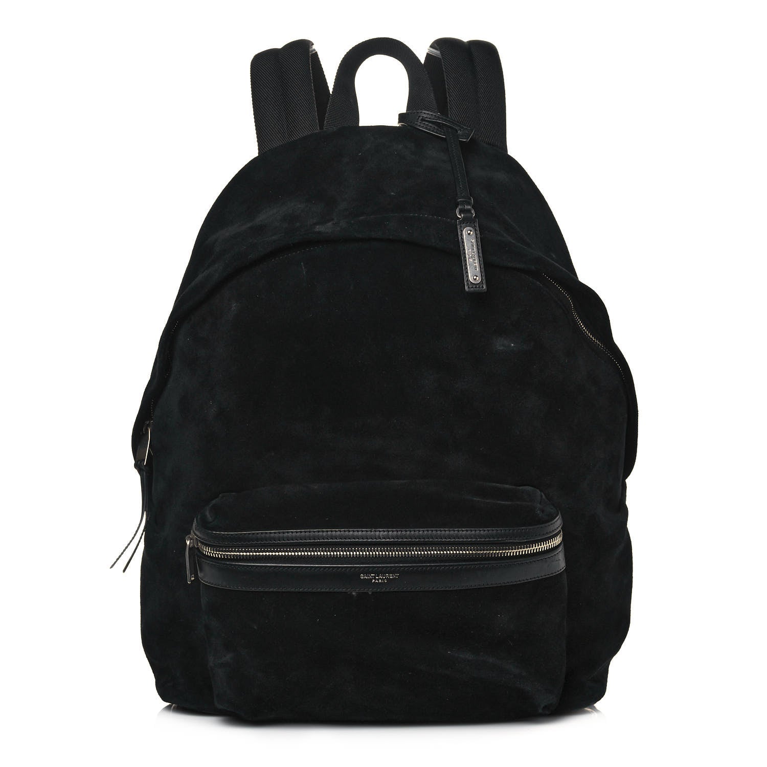 Saint Laurent Suede City Backpack Black 1 of 13