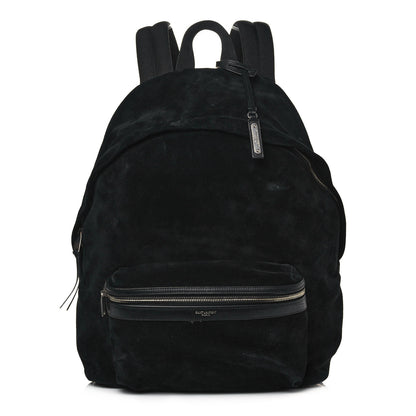 Saint Laurent Suede City Backpack Black 1 of 13