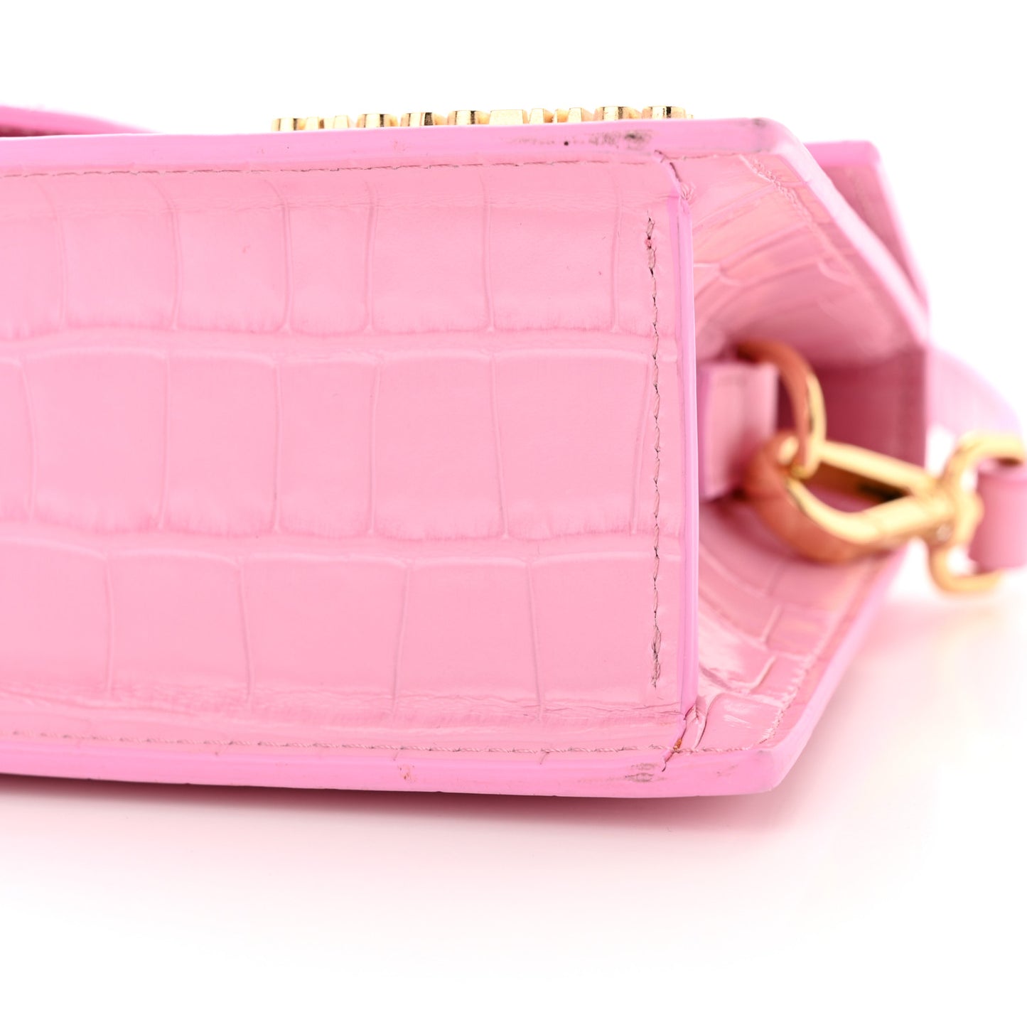 Calfskin Crocodile Embossed Le Grand Bambino Pink