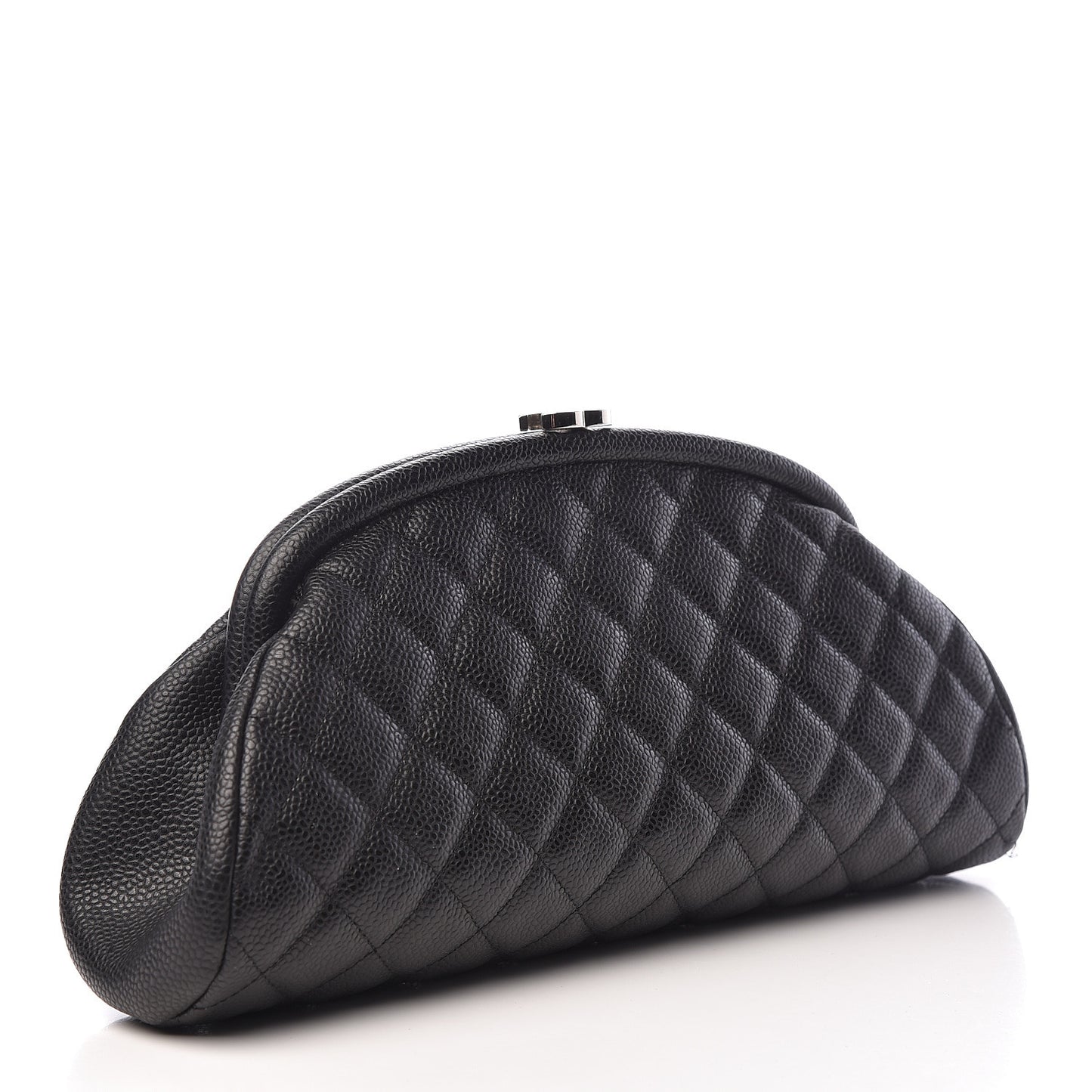 Caviar Quilted Timeless Clutch Black