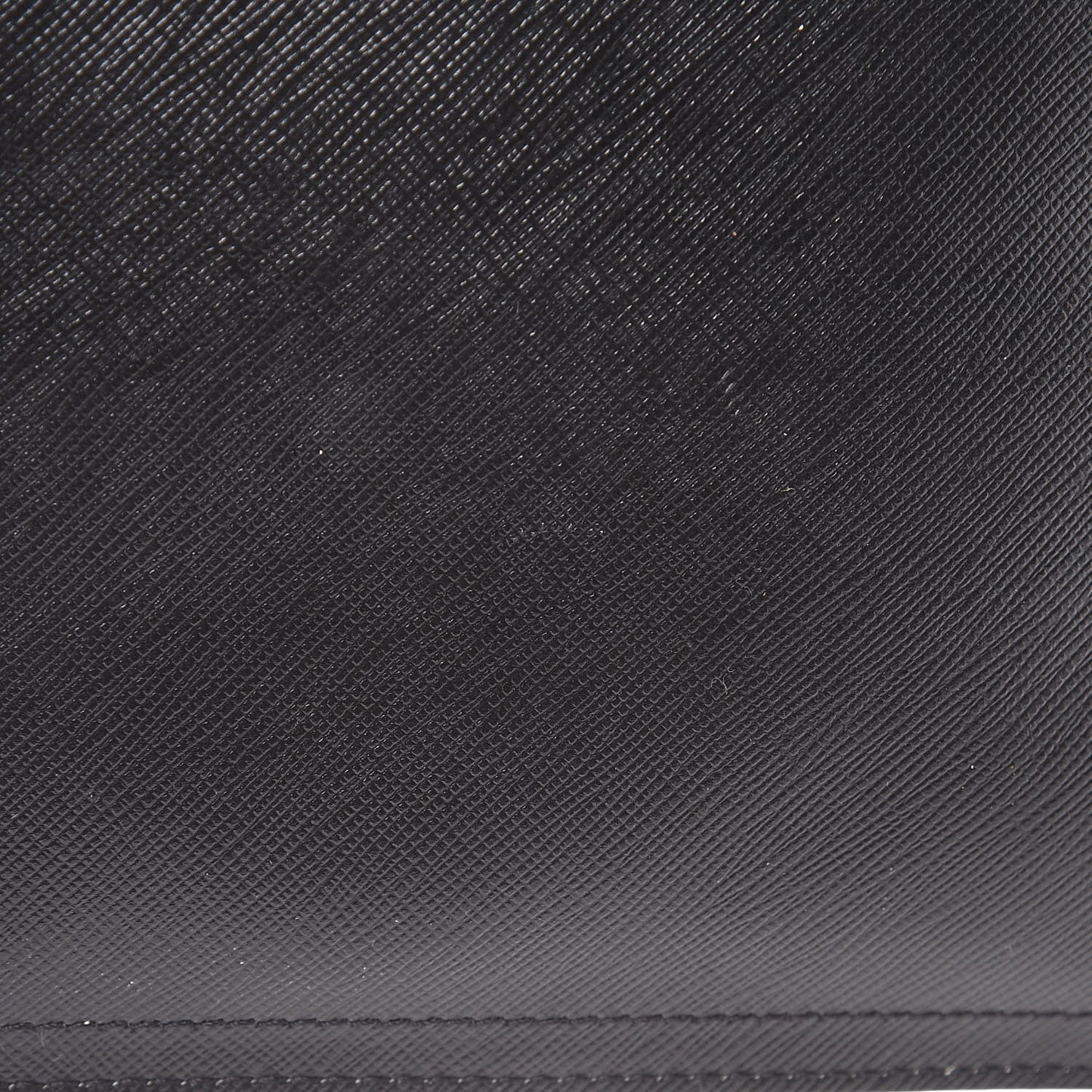 Textured Coated Canvas Madonna Print Large Cosmetic Pouch Black