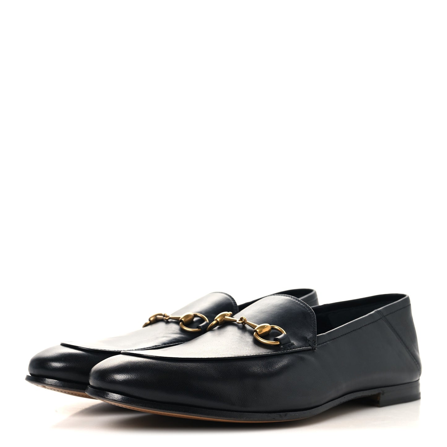 Lambskin Mens Brixton Horsebit Loafers 10.5 Black
