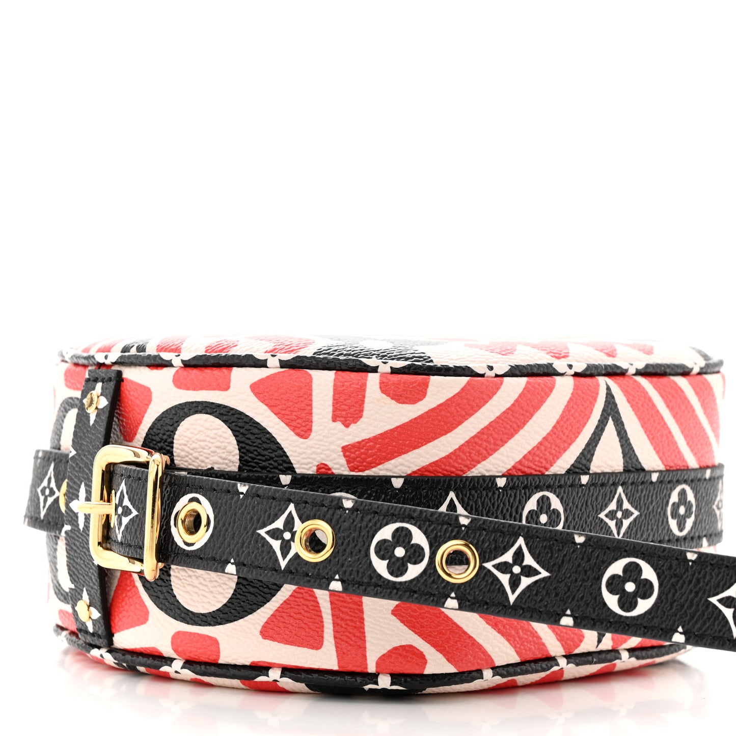 Monogram Giant Crafty Boite Chapeau Souple PM Creme Rouge Black