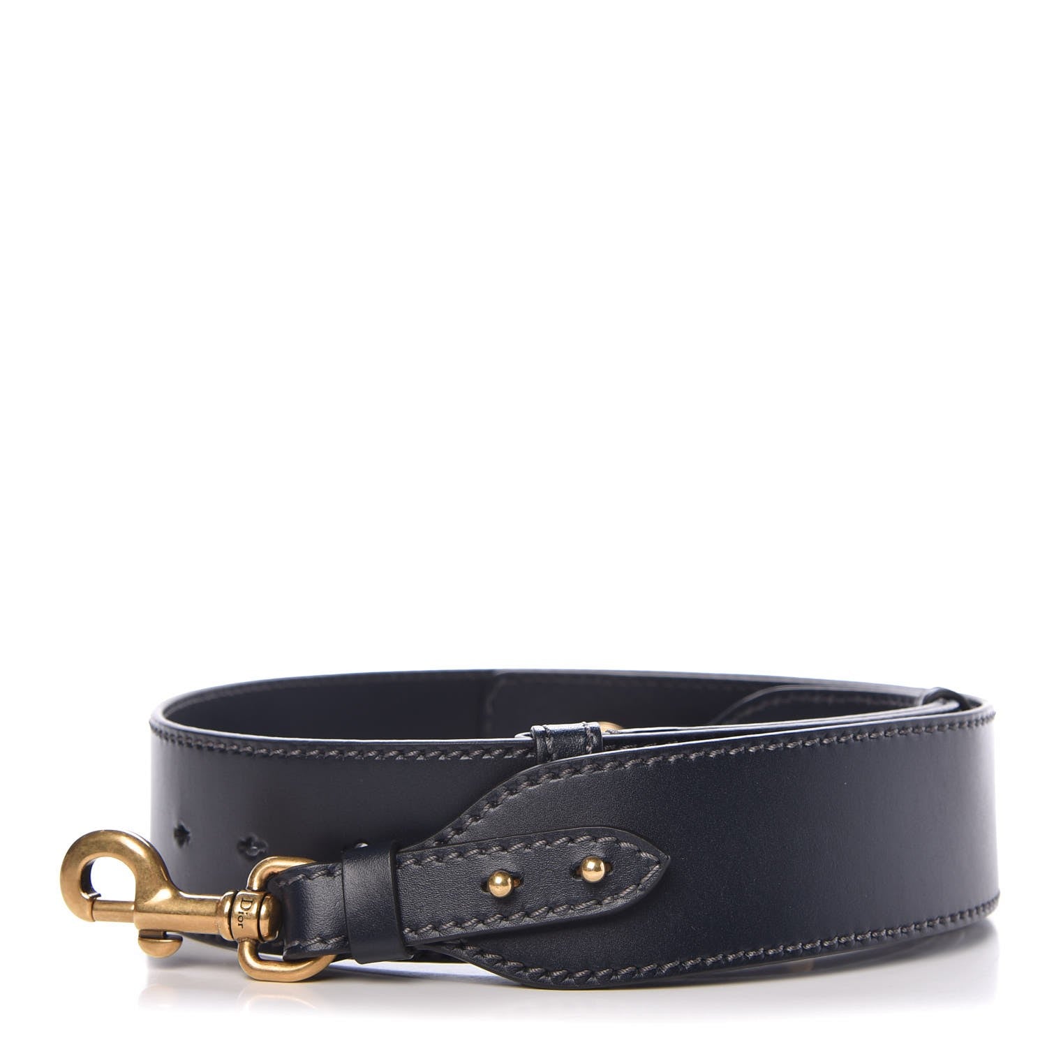 Christian Dior Calfskin D Fence Saddle Bag Adjustable Shoulder Strap Navy 1 of 2