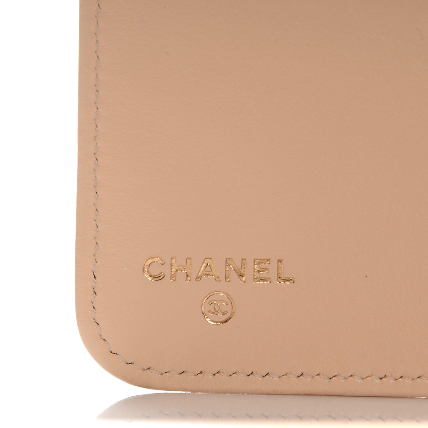 Caviar Quilted iPad Case Light Beige