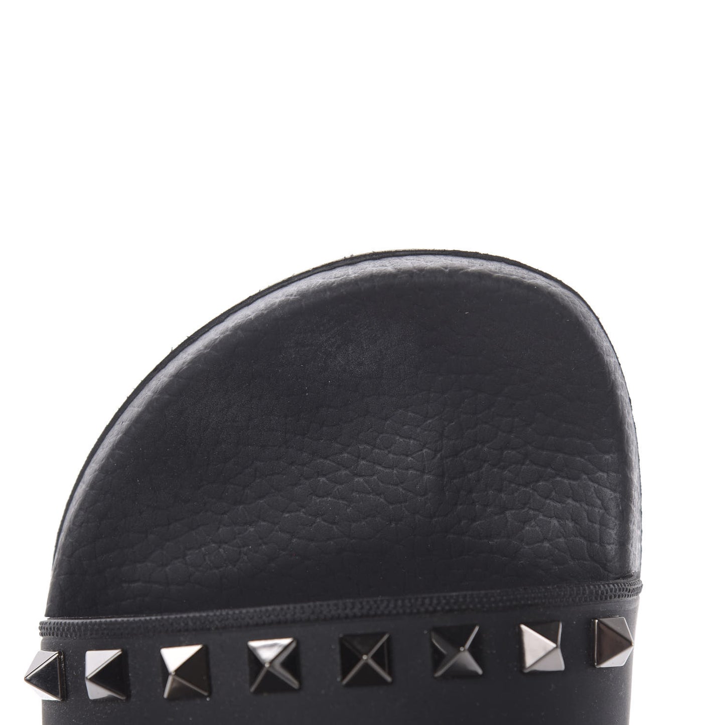 Rubber Rockstud Slide Sandals 38 Black