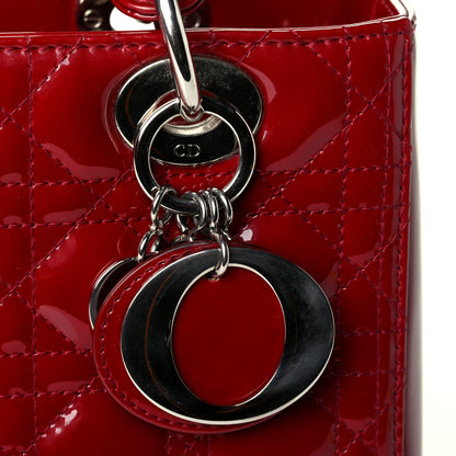 Christian Dior Patent Cannage Medium Lady Dior Red 7 of 7