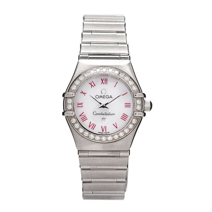 Omega Stainless Steel Diamond Bezel Mother of Pearl 23mm Constellation Quartz Watch Pink 1466.63 1 of 4