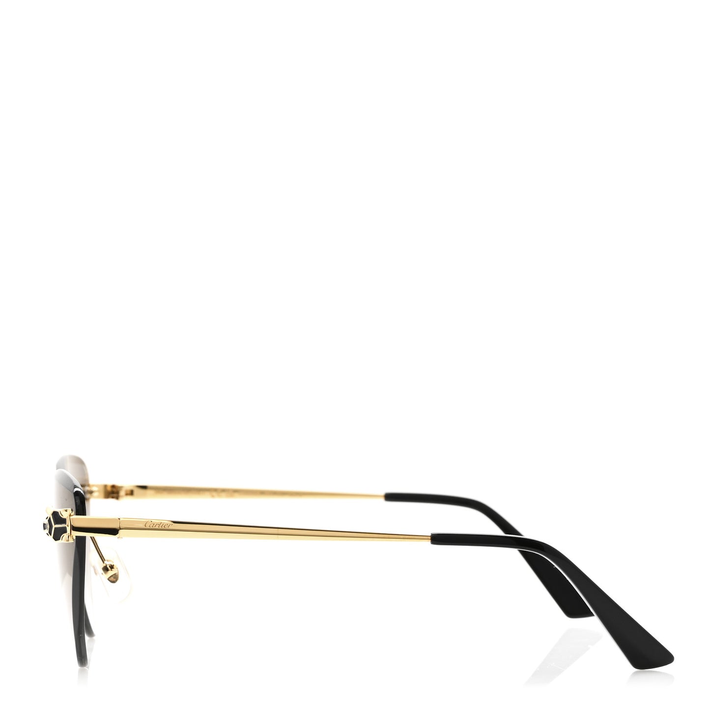 Panthere De Cartier Cat Eye Sunglasses CT0399S Gold Black