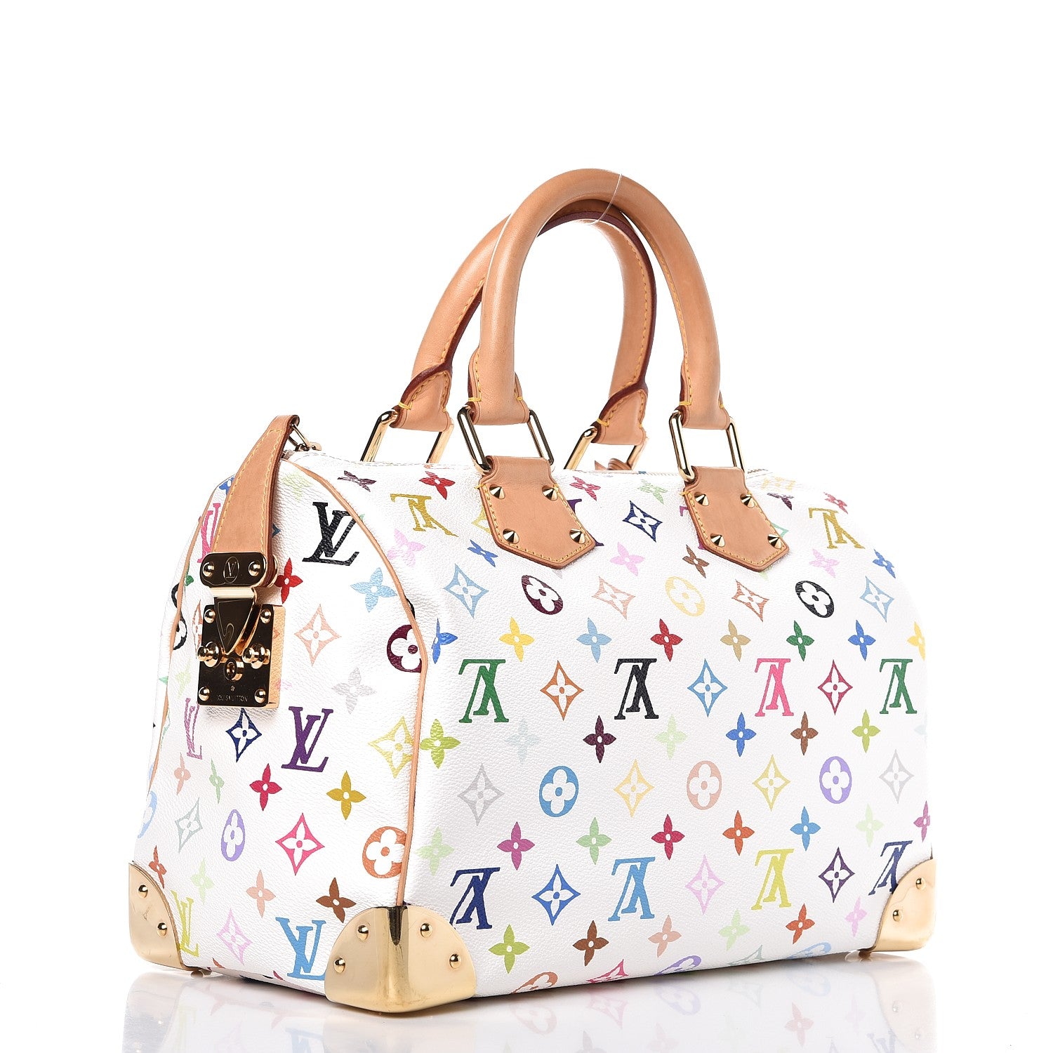 Louis Vuitton Monogram Multicolor Speedy 30 White 3 of 7