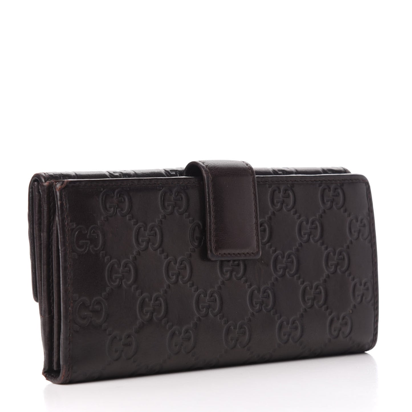 Guccissima Mayfair Continental Wallet Dark Brown