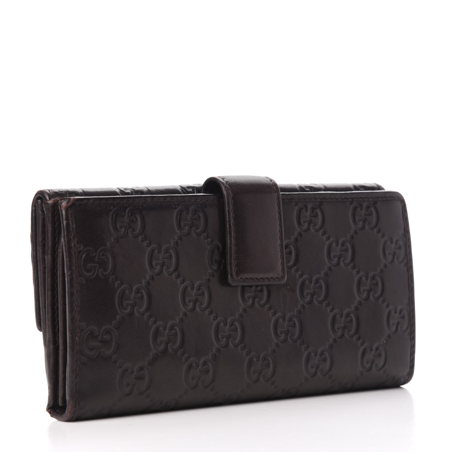 Gucci Guccissima Mayfair Continental Wallet Dark Brown 3 of 8