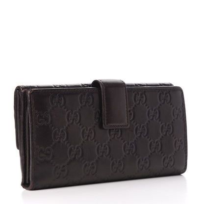 Gucci Guccissima Mayfair Continental Wallet Dark Brown 3 of 8
